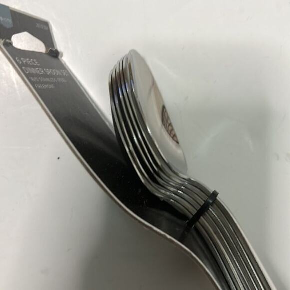 NWT HOME 6 PIECE DINNER SPOON SET STAINLESS STEEL‎ FREEMONT - Picture 3 of 3